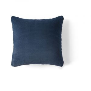 Crocus - coussin - en fausse fourrure - 35x35 cm - Bleu