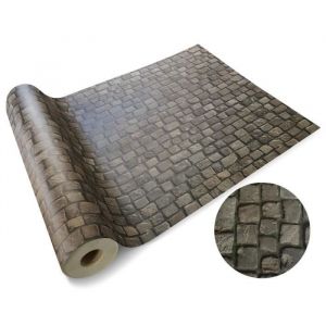Rev&ecirc;tement de sol pvc 3D Moonlight Vinyle Cobble 100 x 500 cm