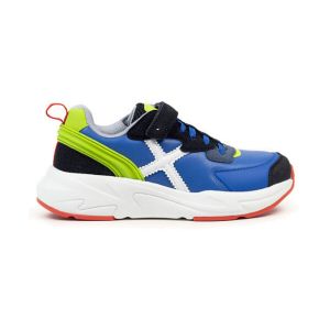 Chaussures Munich Mini Track velcro bleu vert citron enfant - 24