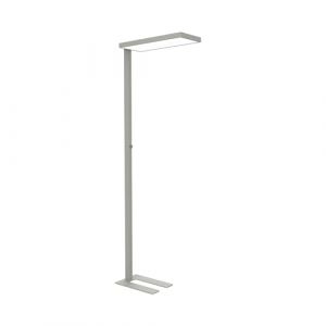 Maul LED lampadaire jura | Lampadaire à intensité variable de 4.000 K | Technique LED à haute efficacité énergétique | Eclairage direct & indirect | Lampadaire avec label GS | Argenté