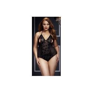 Baci Body Lace noir avec noeud Rouge