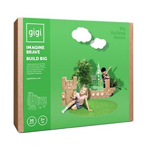 Image de GiGi Kit de 30 Blocs de Construction Bloks XL | Blocs Jumbo pour Enfants avec système de Verrouillage | Grandes Briques empilables pour constructions réelle | Robuste et Facile à Assembler