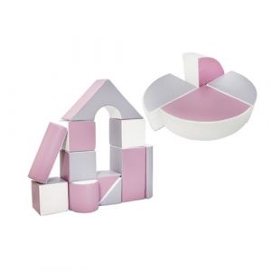 Set de 15 blocs en mousse le jeu blanc gris violet