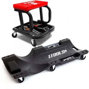 Tabouret Roulant BM TOOLS, Plateau Outils de Rangement avec Chariot de visite pour garagiste, M&eacute;cano, r&eacute;parateur Automobile