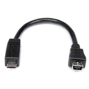 StarTech.com UUSBMUSBMF6 - C&acirc;ble adaptateur Micro USB vers Mini USB M/F 15 cm