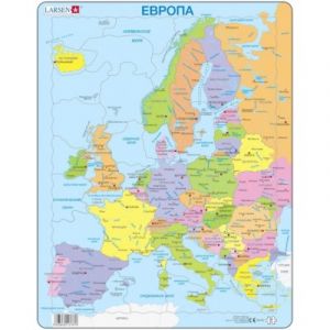 Image de Larsen Puzzle Cadre - Carte de l'Europe en Russe