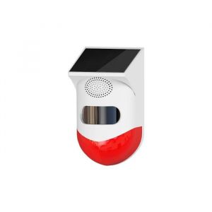 M-e Alarme ext&eacute;rieure d'&eacute;nergie solaire WIFI / d&eacute;tecteur de capteur de mouvement de s&eacute;curit&eacute; - Batterie 600 mAh, D&eacute;tection 9-12 m