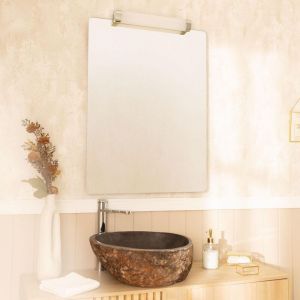 TechBrey Applique LED Vault 9W pour Miroir de Salle de Bain Argent 378 mm