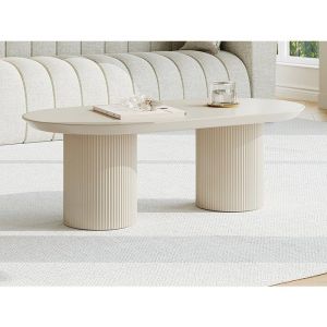 Table basse en MDF - Beige - LORIMILA