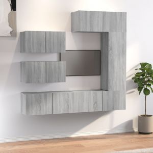 VidaXL Ensemble de meubles TV 6 pcs Sonoma gris Bois d'ingénierie 3114556