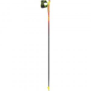 Leki Batons de trail vertical k noir rouge jaune
