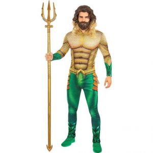 Funidelia | Déguisement Aquaman pour homme Super héros, DC Comics, Ligue de justice d'Amérique - Déguisement pour Adultes et accessoires pour Halloween, carnaval et fêtes. - Taille XXL - Doré