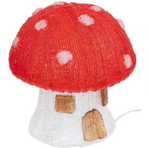 D&eacute;co lumineuse Maison Champignon 30 LED Blanc froid H 21 cm - Feeric Christmas