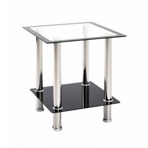 Table d'Ap en Verre "Sacha" 46cm Noir Prix