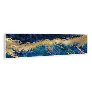 Klarstein Chauffage infrarouge Wonderwall Air Art Smart - Connecté - Motif : Marbre bleu - 120x 30cm - 350W