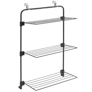Metaltex Secador de Ropa Gale para Puerta,Color Negro, Colada 11 m. Dimensiones 3,5 x 58 x 87 cm