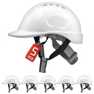 Casque de S&eacute;curit&eacute; Construction avec Sangle 6 Points-Blanc