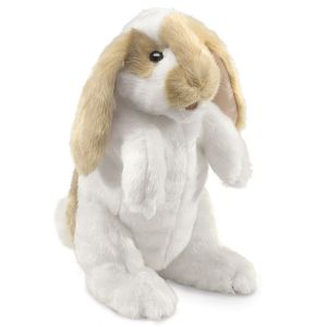 Folkmanis Peluche marionnette Lapin b&eacute;lier debout