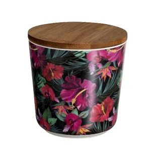 Jolipa Pot en bambou - Fleurs d'Hibiscus