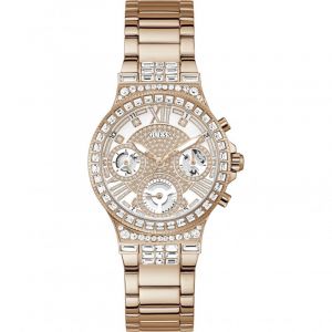 Guess Watches Ladies Moonlight Montre Femme Analogique Quartz avec Bracelet Acier Inoxydable GW0320L3