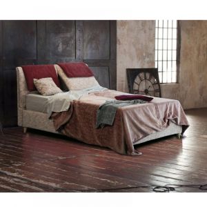 Lit coffre KINTANA couchage 140x190 cm Cachemire rose