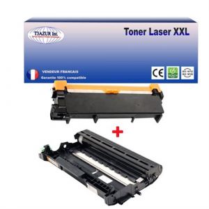 Kit Tambour+Toner compatibles avec Brother TN2320, DR2300 pour Brother DCP-L2500D, L2520DW, L2540DN, L2560DW - 2 600 pages - T3AZUR