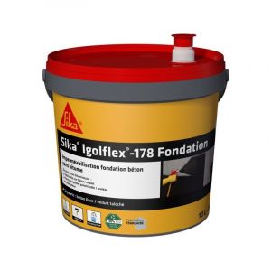 Sika Enduit d'imperm&eacute;abilisation fondations igolflex 1 bidon(s) de 10 litre(s) enduit d'imperm&eacute;abilisation igolflex mur 10 litre(s) ext&eacute;rieur enduit - si