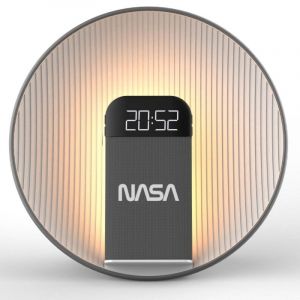 NASA SPC600 Chargeur sans fil 15W Haut-parleur 5W Double Alarme Luminaire