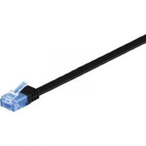 Goobay Câble de raccordement réseau RJ45 CAT 6A U/UTP 2 m noir très flexible avec cliquet d'encastrement
