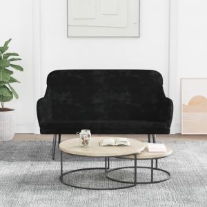 VidaXL Banc Noir 110x76x80 cm Velours