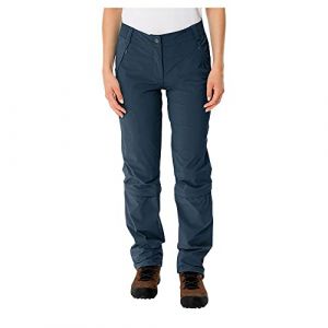 Vaude Farley Stretch III Capri T-Zip Pants Women, bleu EU 44 (Short) Pantalons trekking & randonnée
