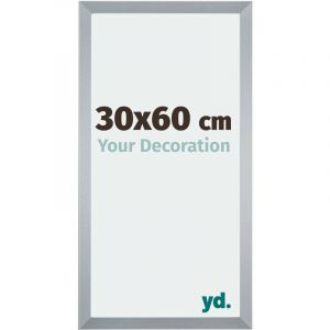 Image de Your Decoration - 30x60 cm - Cadres Photo en mdf Avec Verre acrylique - Anti-Reflet - Excellente Qualité - Argent - Cadre Decoration Murale