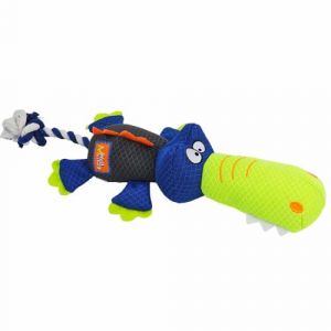 Nobby Peluche crocodile pour chien en tissu mesh avec corde Pet