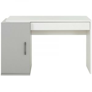 Image de Calicosy Bureau avec caisson de rangement et tiroir - Gris