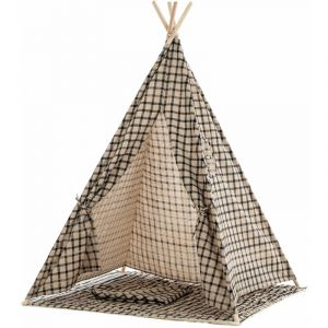 Image de CLP Tente Tipi Esna pour enfants Noir damier