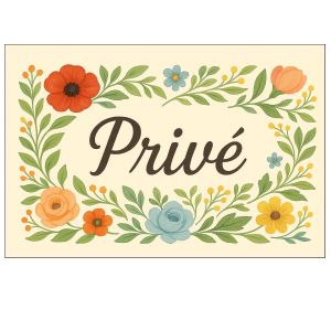 N.a! Plaque de Porte Fleurie en Métal  Privé