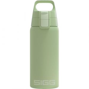 Sigg Gourde Isotherme 500 ml - Shield Therm One Eco Green - Rando, Fitness, Yoga - Convient Aux Boissons Gazeuses - &Eacute;tanche - Passe Au Lave Vaisselle - Sans BPA - Acier Inoxydable 90% Recycl&eacute; - Vert