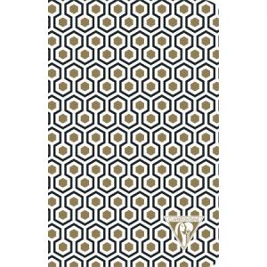 Clairefontaine 192606C - Carnet Neo Deco 110x170, 96p./48 feuilles ivoire 90 g/m&sup2; cousues, lign&eacute;, col. dor&eacute; et noir