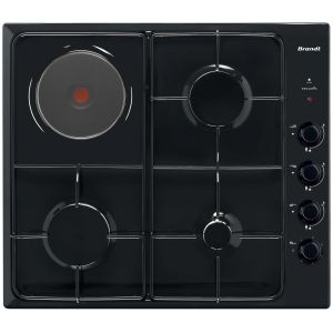 Brandt BPE 6411 - Table de cuisson mixte (électrique et gaz) 4 foyers