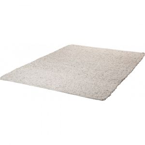 Deladeco Tapis en laine naturel tiss&eacute; main Wolly 160x230