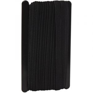 WERKA Pro - Tresse Élastique Plate Noire 10 M, 8 mm, Polyester et Caoutchouc Naturel, Résistante et Durable, Idéale pour Couture et Bricolage - Noir, 8 mm