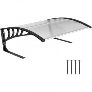 Outsunny Marquise auvent robot-tondeuse - abri de jardin robot-tondeuse - noir transparent