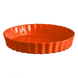 Emile Henry 766032 Tourtière haute/plat à tarte 32 cm, céramique, Toscane