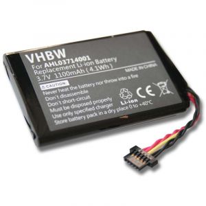 Vhbw 1x Batterie remplacement pour TomTom VF1A, HM9440232488, AHL03711012 pour GPS, appareil de navigation (1100mAh, 3,7V, Li-ion)