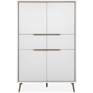 Calicosy Buffet Haut 4 Portes et 2 Tiroirs H140 cm - arona