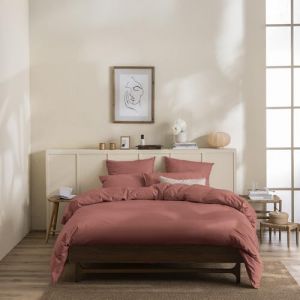 Essix Housse de Couette Unie en Percale de Coton lavée, Delicate, 240 x 220 cm