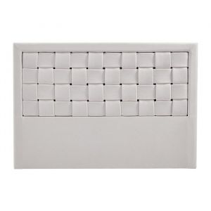 T&ecirc;te de lit - 160 cm - Velours - Beige - JENNA