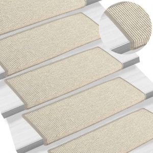 VidaXL Tapis d'escalier auto-adhésifs 15 pcs Argenté 65x25 cm - Argent