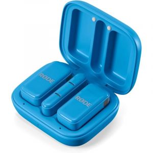 Rode Microphone Wireless Micro USB-C omnidirectionnel ultra-compact avec étui de charge Bleu