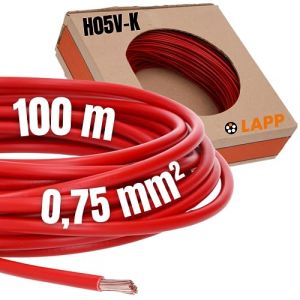 Lapp Câble pvc H05V-K 1 x 0,75 MM² 100 m rouge 4510042
